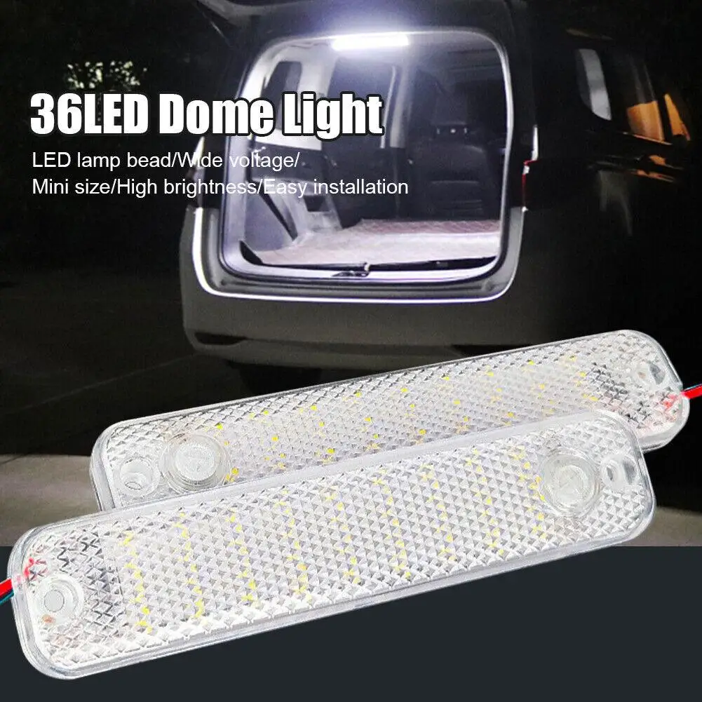 차량용 LED 돔 라이트, RV 모터홈 마린용 야간 독서 천장 조명, 스위치 포함, 36LED, 12V-85V 트럭 인테리어 조명