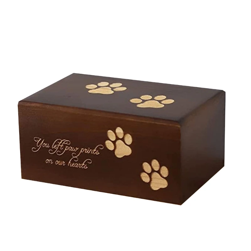 Dog Urn Cremation Urn Memorial Gifts Memorial Box with Paw Print Dropship