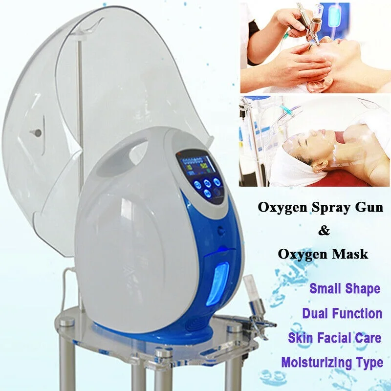 

2 In 1 Korea O2toDerm Oxygen Therapy High-concentrated Oxygen Spray Jet Peeling Steam Facial Dome Mask Whitening Moisturizing