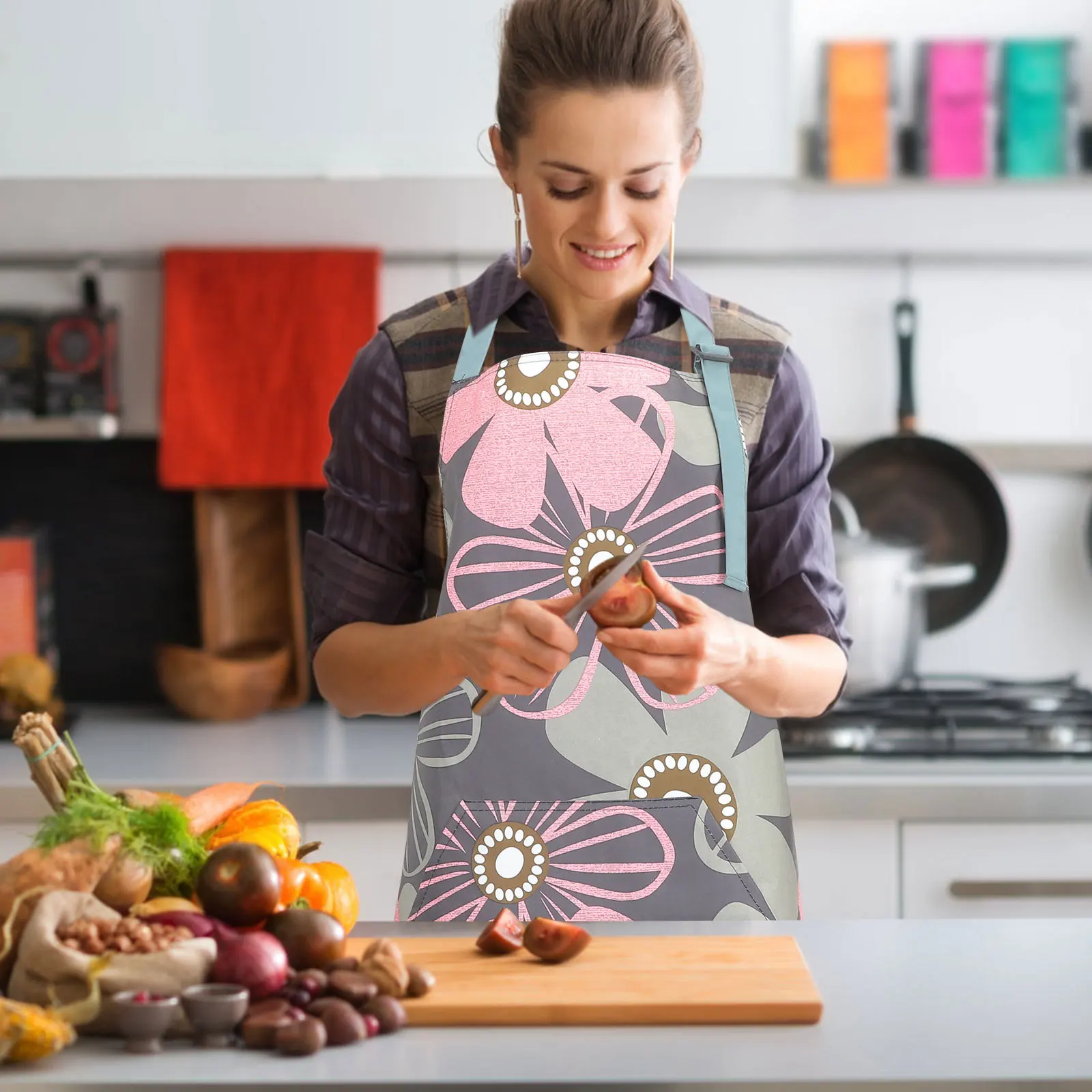 

Waterproof Denim Dish Apron Aprons with Pocket Cooking for Women Pockets