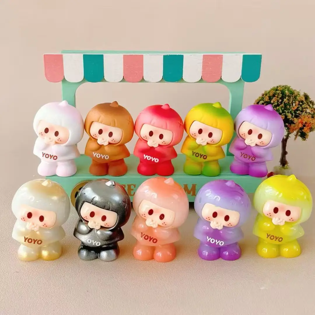 光るゼリー グラデーションカラー ヨミニョン レジンフィギュア DIY レジンジュエリー 車飾り キーホルダー ペンダント ブラインドバッグ おもちゃ