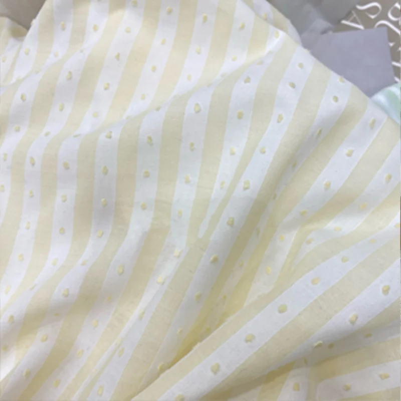 148cm*50cm Cotton Polyester Fabric Gentle Style Blue Striped Floral Print For DIY Clothing Homewear Bedding Tablecloths Curtains image 3