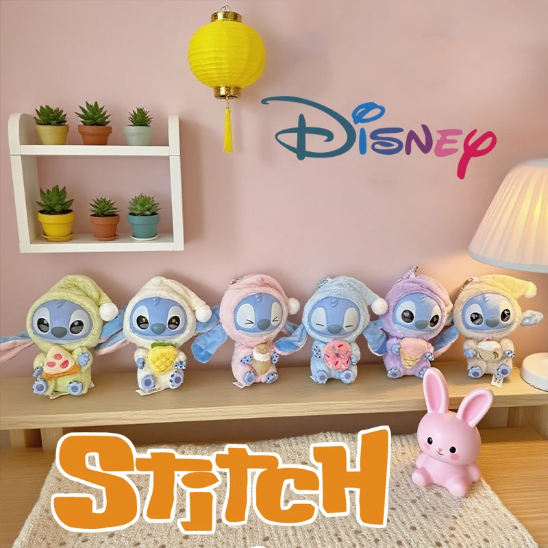 ¡La caja ciega Disney Stitch no puede conseguir demasiado durmiente sin un morder de una serie de ** colgante de muñecas de vinilo lindo llavero de muñeca regalo! !1