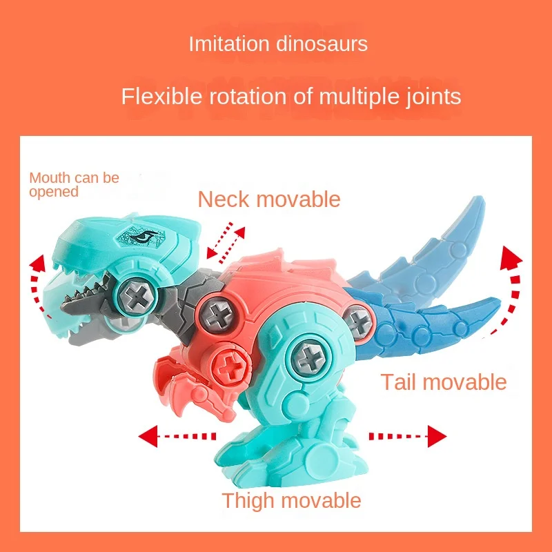 Children's Disassembly and Assembly Dinosaur Toys DIY Assembly Screw Twisted Dinosaur Egg Box DIY Screwing Blocks for Boys Gifts