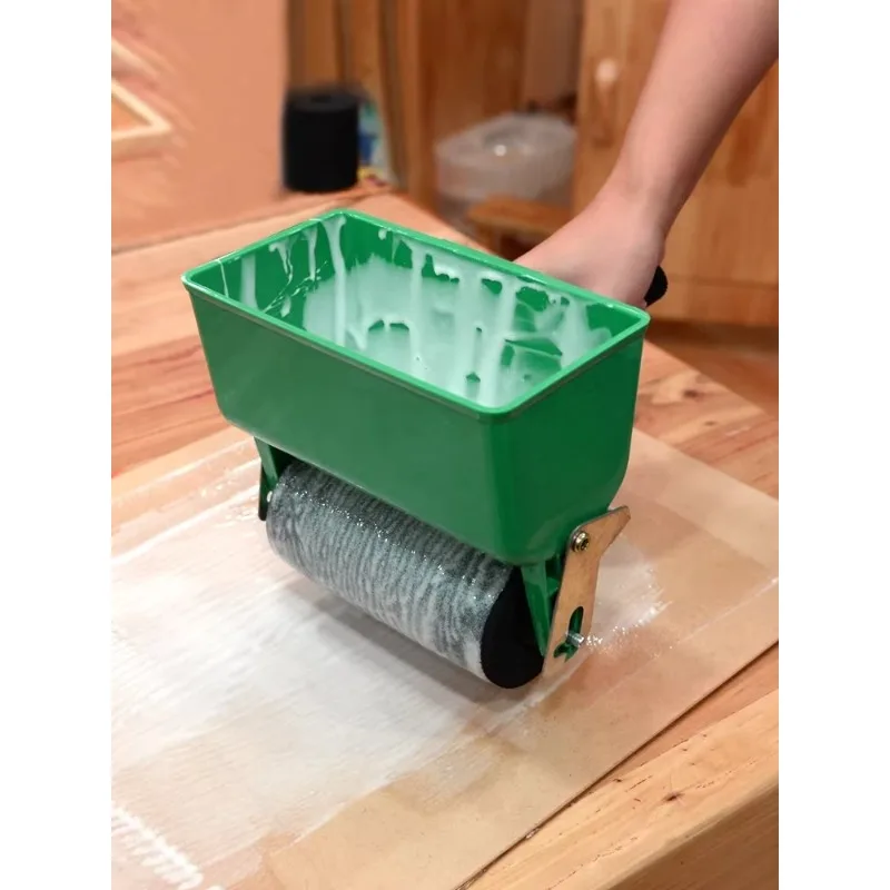 Six inch manual glue coating machine roller brush small  roller woodworking  applicator glue brushing machine automatic