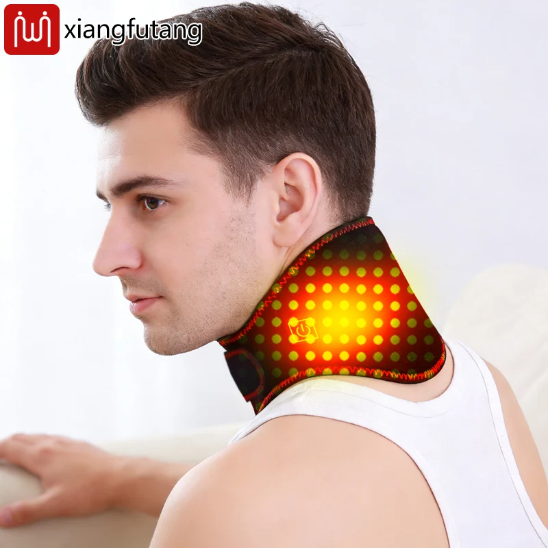 

Red Light Heating Neck Protector Relieves Neck Soreness Stiffness Cervical Spondylosis Cervical Spondylosis Relax Portable warm
