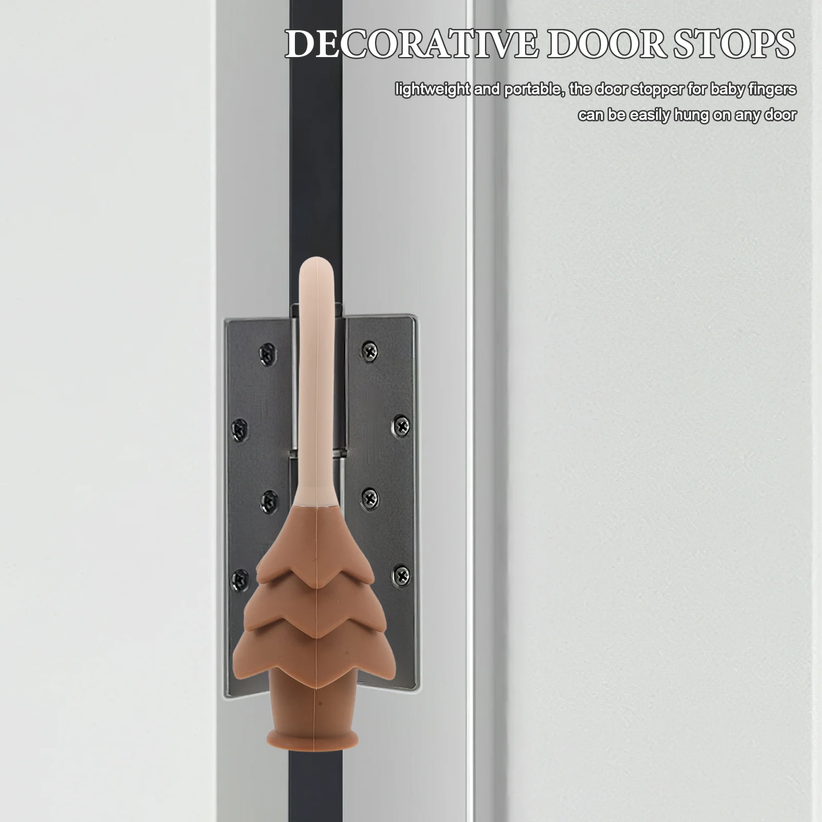 

4Pcs Safety Door Pinch Guard Silicone Anti Collision Door Stopper Pine Tree Shape Protective Stopper Preventing