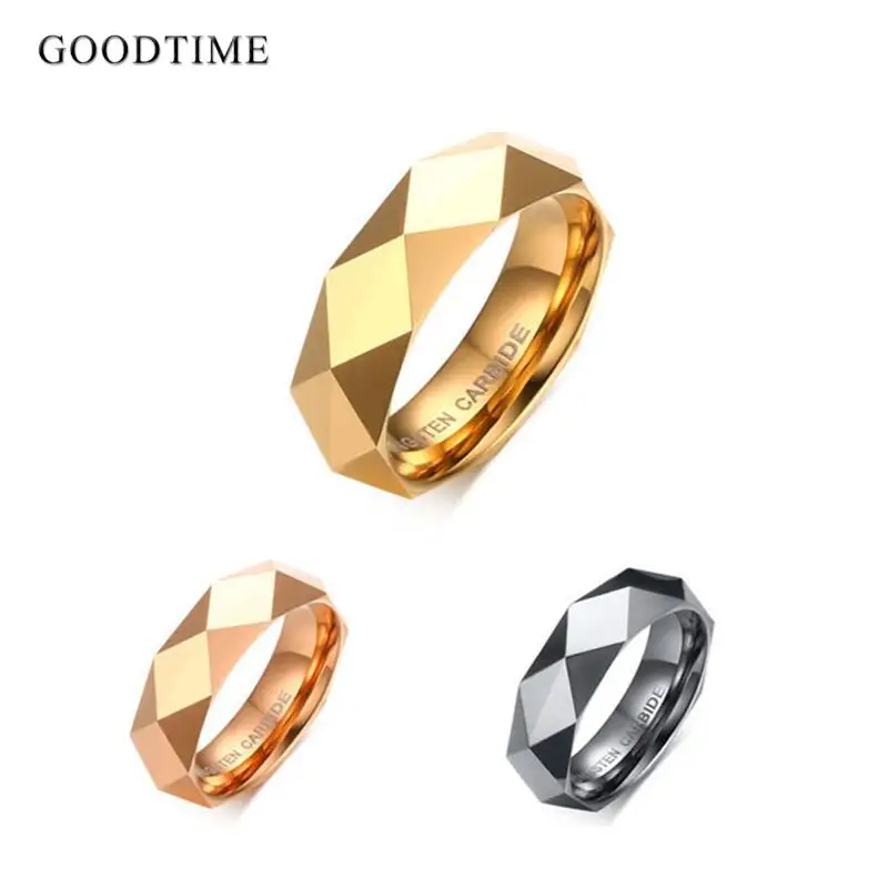 

Fashion Tungsten Carbide Ring Jewelry Accessoeries Engagement Wedding Rosegold Color Band Anniversary Gift For Men Party