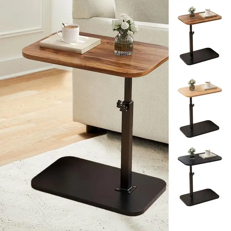 Adjustable C-shaped table for small spaces 360-degree horizontal rotation Multifunctional use suitable for living room bedroom