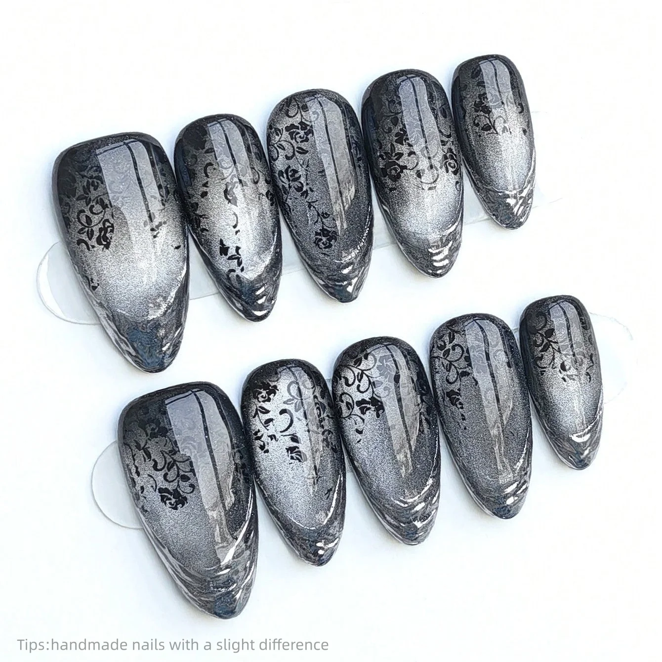 10-pecas-de-unhas-posticas-artesanais-pretas-e-prateadas-com-padrao-de-rosas-efeito-olho-de-gato-formato-amendoa-longas-goticas-brilhantes-com-decoracao-olho-de-gato