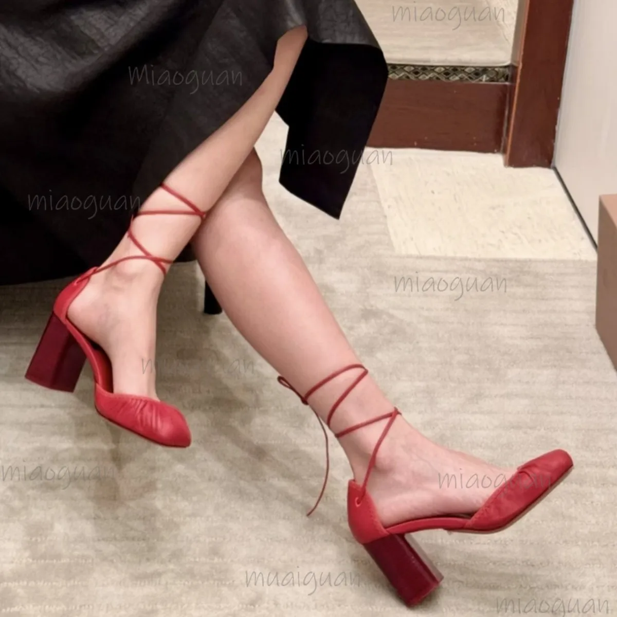 Cross Straps Women Heels Shoes Lace Up Ballet Dance High Heels Pumps Slip On Ballerina Soft Pleated Footwears zapatos de mujer