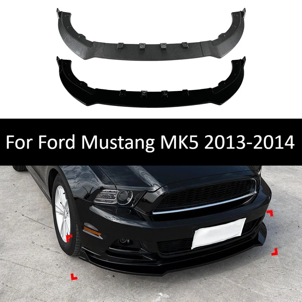 Front Lip Spoiler For Ford Mustang MK5 2013-2014 Bumper Splitter Body Kit Exterior Styling Tuning Auto Accessories Kit Car Parts