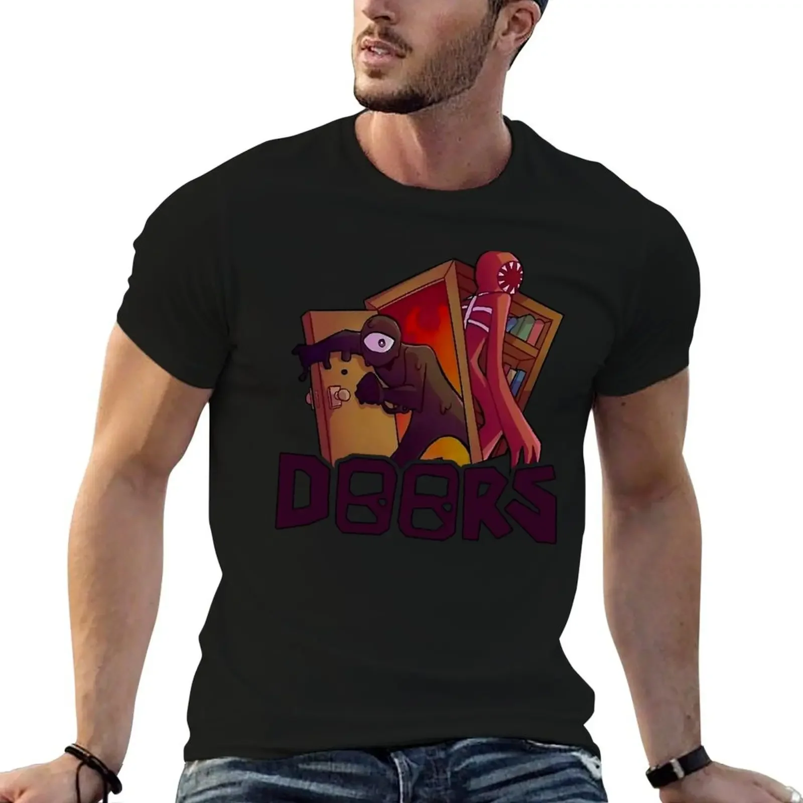 

Doors - Seek Horror T-Shirt vintage clothes basketball graphic tees plus size tops Blouse mens graphic t-shirts big and tall