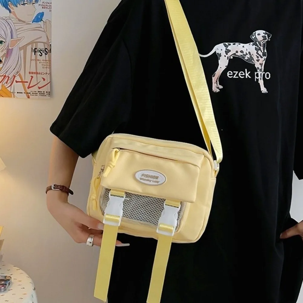 

Casual Japanese Transparent Itabag Y2k Harajuku JK Shoulder Bag Badge Display Lolita Crossbody Bag Girls