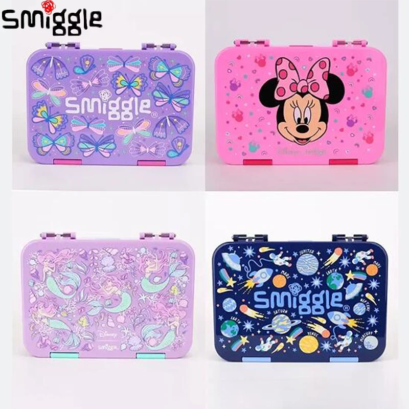 Genuine original  Australia Smiggle Mermaid Dynamic Butterfly Meal Box Food Grade Lunch Box Spring And Autumn Picnic Lunch Box