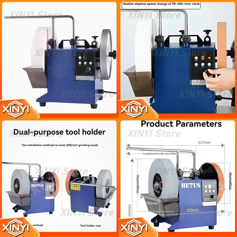 for Double Wheel Water Cooled Grinder Knife Sharpener Electric Low Speed Water Grinder Polishing Machine