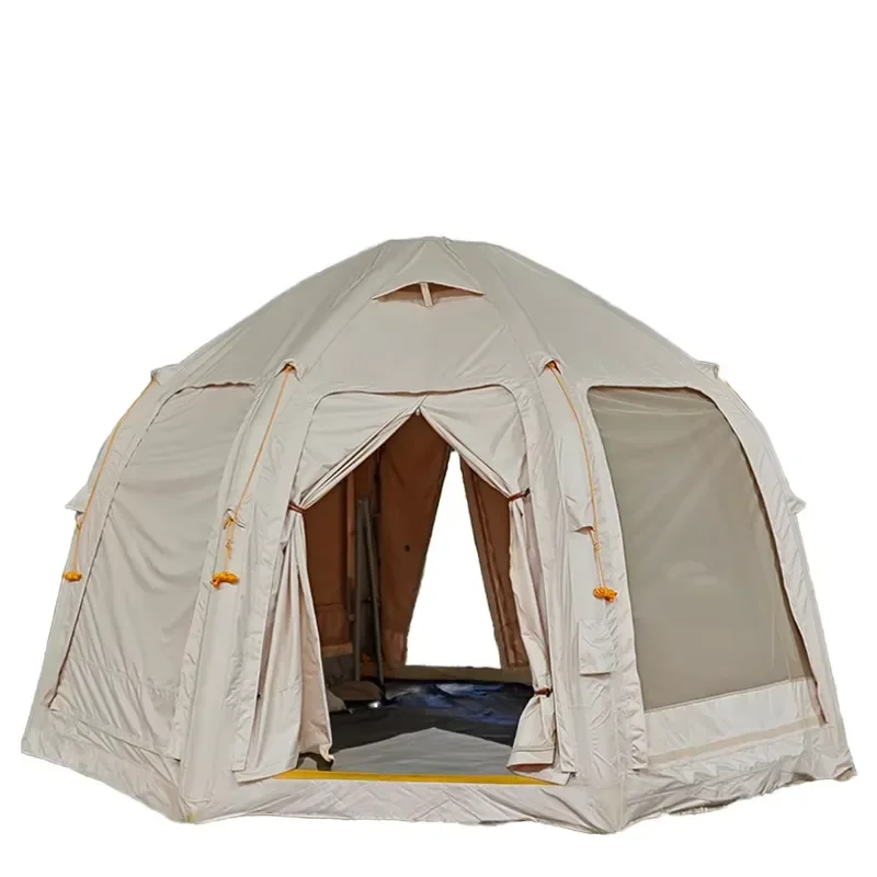High Quality Dome Tent Sunscreen Blow-up Air Tent Outdoor TC Cotton Breathable Inflatable Camping Tent Hot Sale