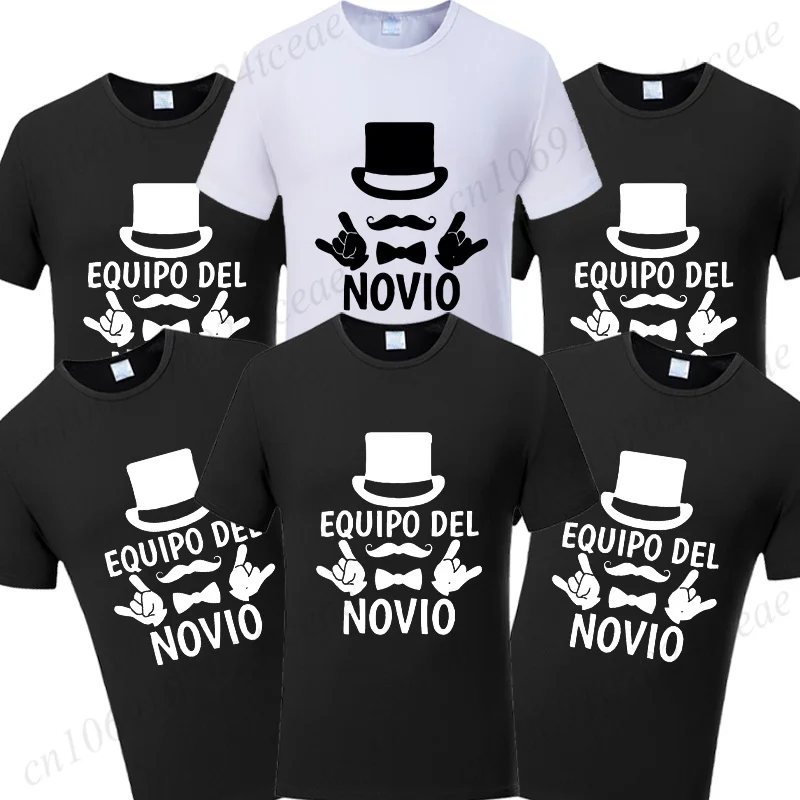 Spanish Groom's Team T Shirt Single Farewell Tees Engagement Wedding Tops Funny Graphic Tops Bachelor Evg Party Squad Tshirt