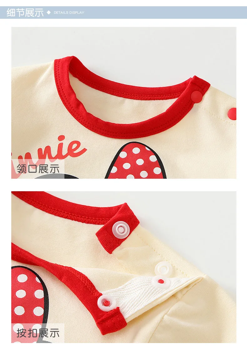 2024 Disney cartoon Newborn Infant Baby Boys Girls Romper Playsuit Overalls Cotton Long Sleeve Baby Jumpsuit Newborn Clothes