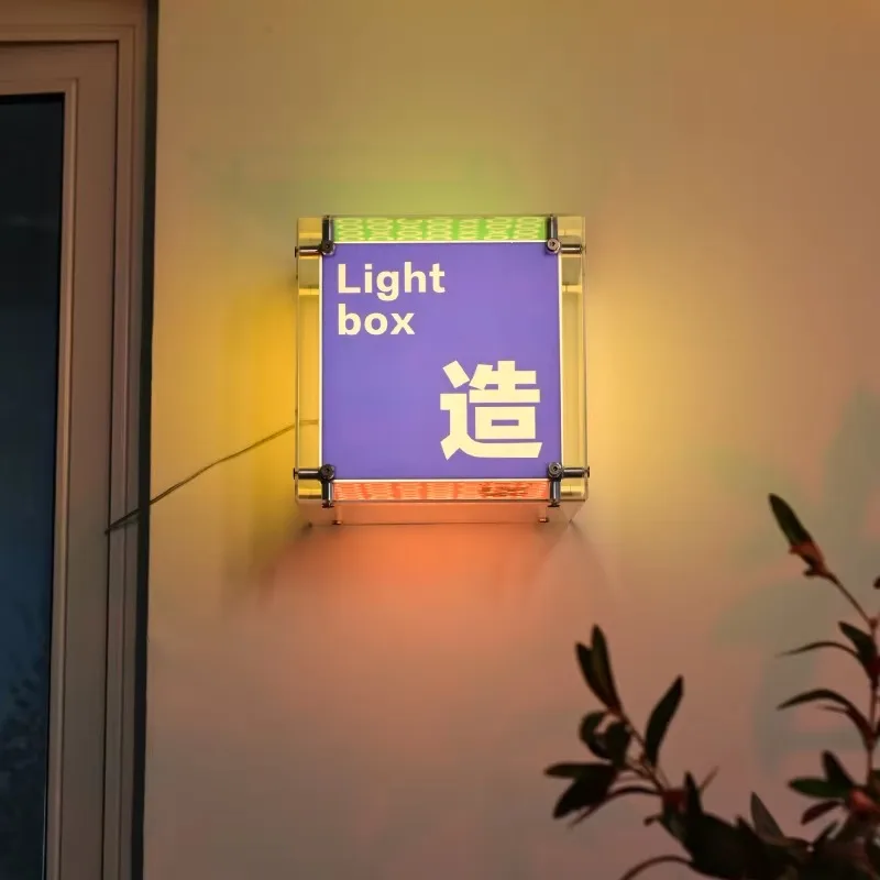Factory custom lighting pattern logo Light Emitting Diode logo Advertising logo Acrylic light box