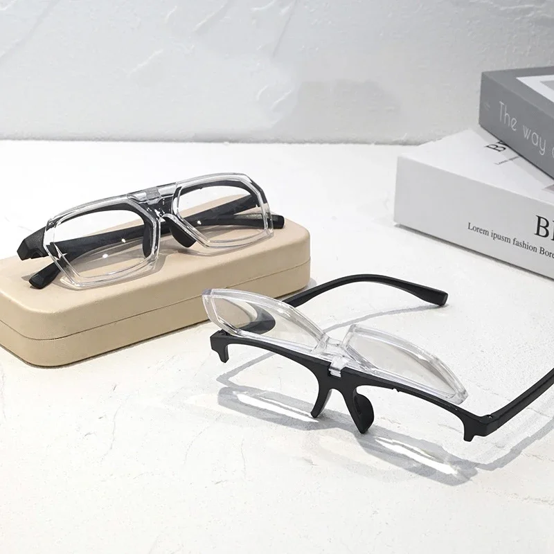 Premium Women Men Anti Blue Light Eyeglasses Personalized Portable Flip Up Reading Glasses Far and Near HD Presbyopia Glasses