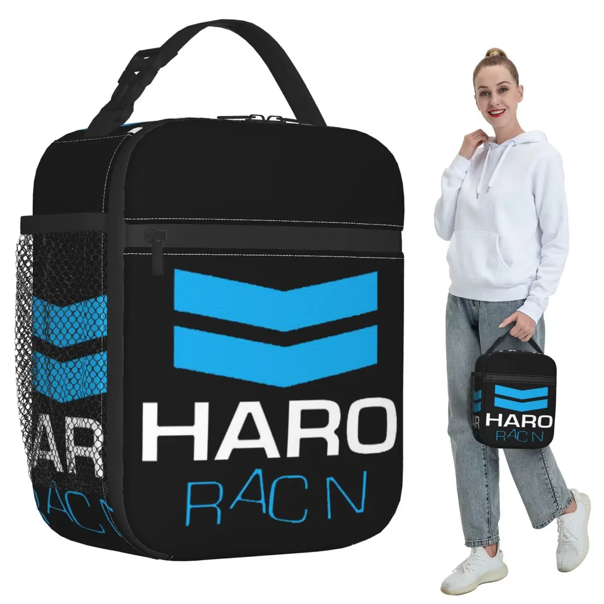

Haro Racn Bluewhite - термосумка для обедов в стиле Old School BMX для детей, школьный термоконтейнер для еды, сумка-холодильник, контейнер для ланчей