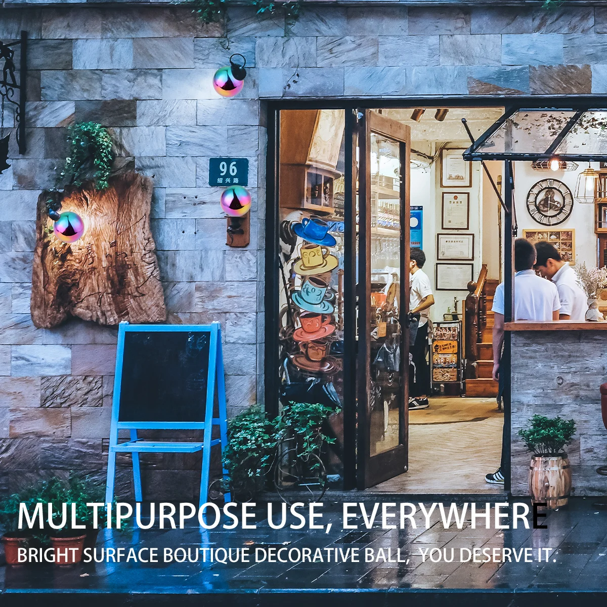 

Cabilock 1pc Round Metal Gazing Mirror Stainless Steel Shiny Globe Outdoor Garden Sphere Large Hollow Ornament Decor