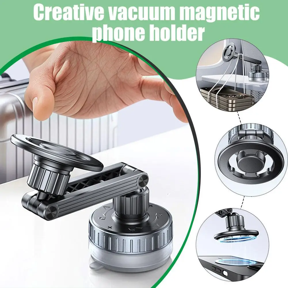 

Car Vacuum Magnetic Bracket 180° Rotation Mobile Phone Suction Holder Universal Magnetic Holder Navigation Cup F6G3