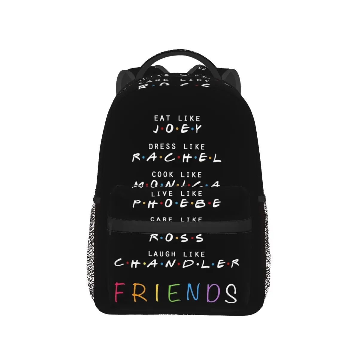 TV Play Friends Series Print Backpack Hot Sale Daypack Large Capacity Boys Girls BookBag School Bag Shoulder Bags for Men Women