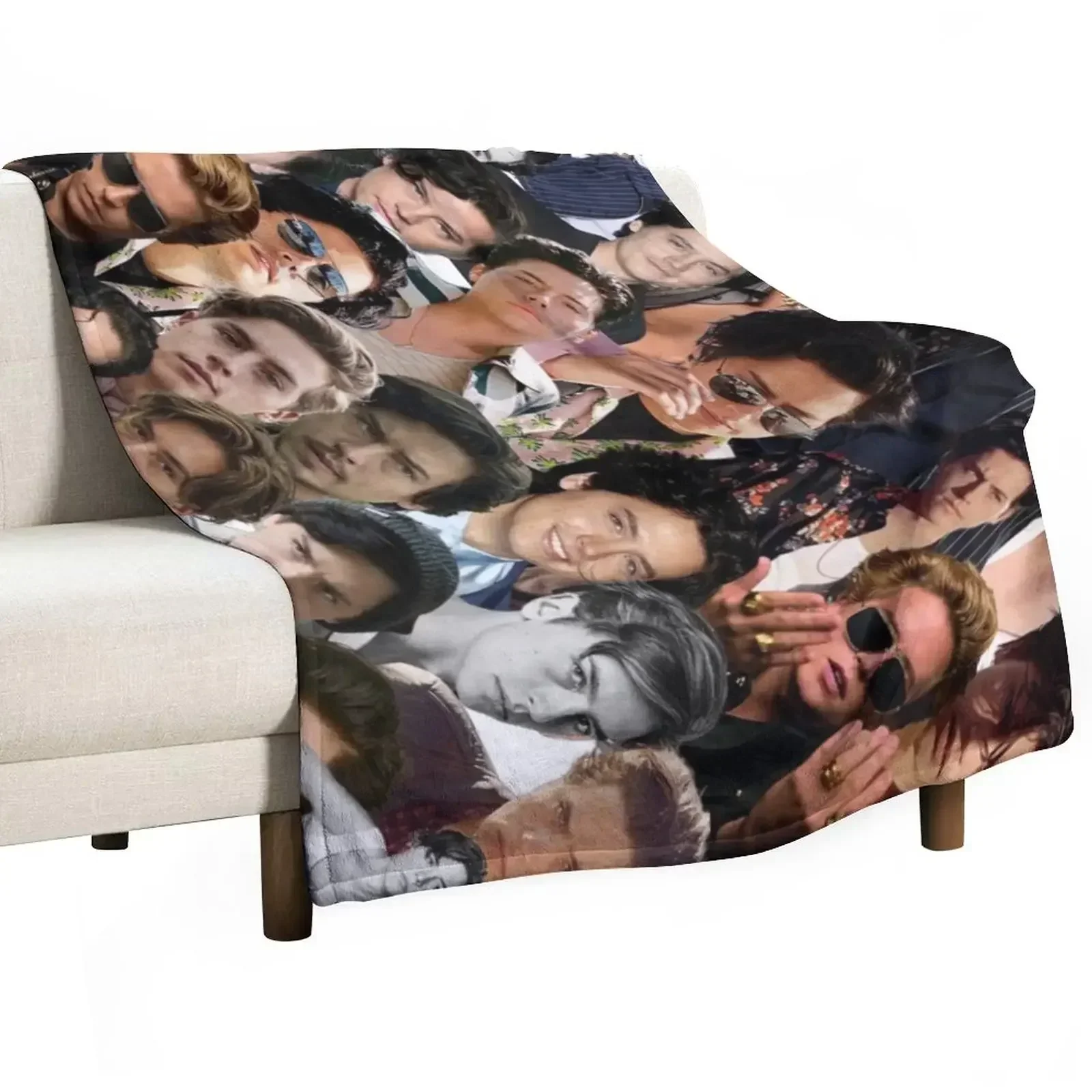 cole sprouse photo collage Throw Blanket Sofas Beach warm winter Soft Luxury St Stuffeds Blankets