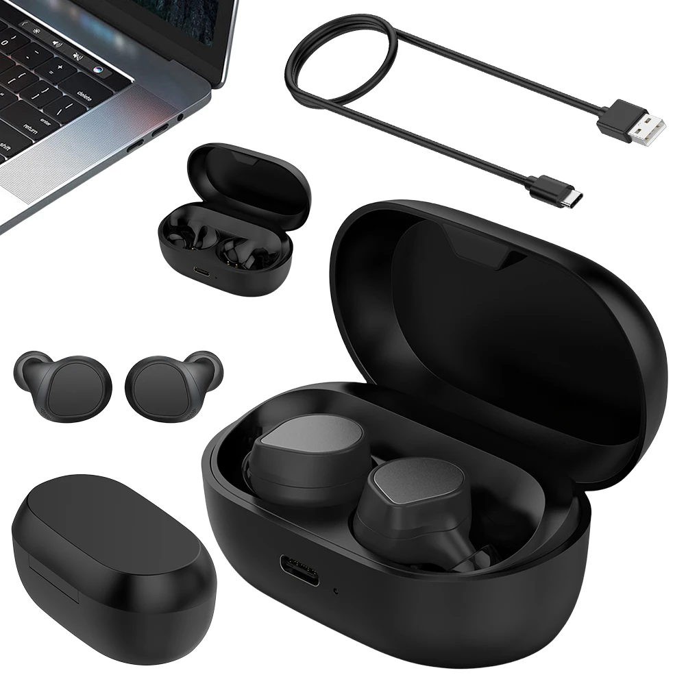 

Charger Case 600mah Wireless Charging Case Type-C Port Replacement Charger Case Cradle Dock for Jabra Elite 7 Pro