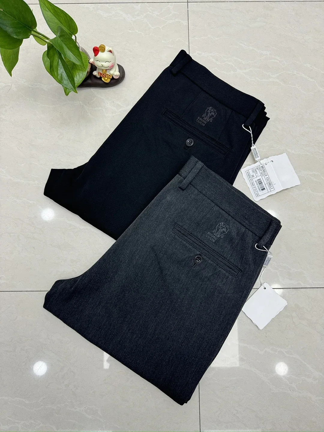 BLLIYOSS Old Money 2024 Casual pants Men New Elastic Straight long Slim Fit Feet pants Customized Italia Comfort Denim Fabric