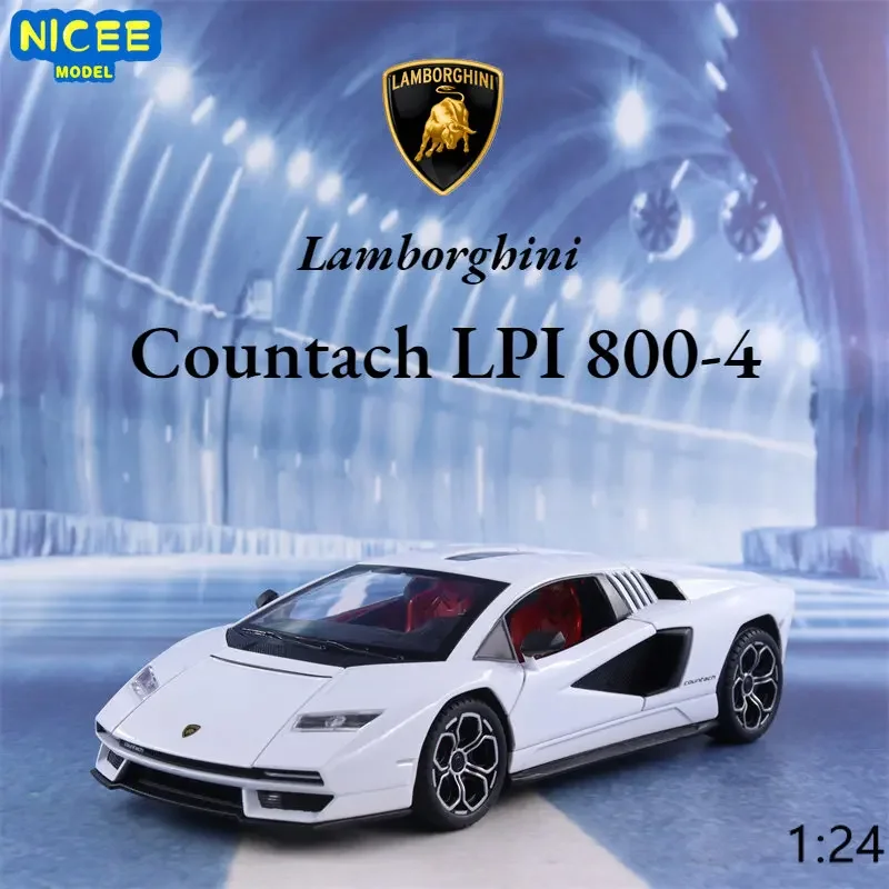 1:24 Lamborghini Countach LPI 800-4 Alloy Car Model Simulation Car Decoration Collection Gift Toy E217