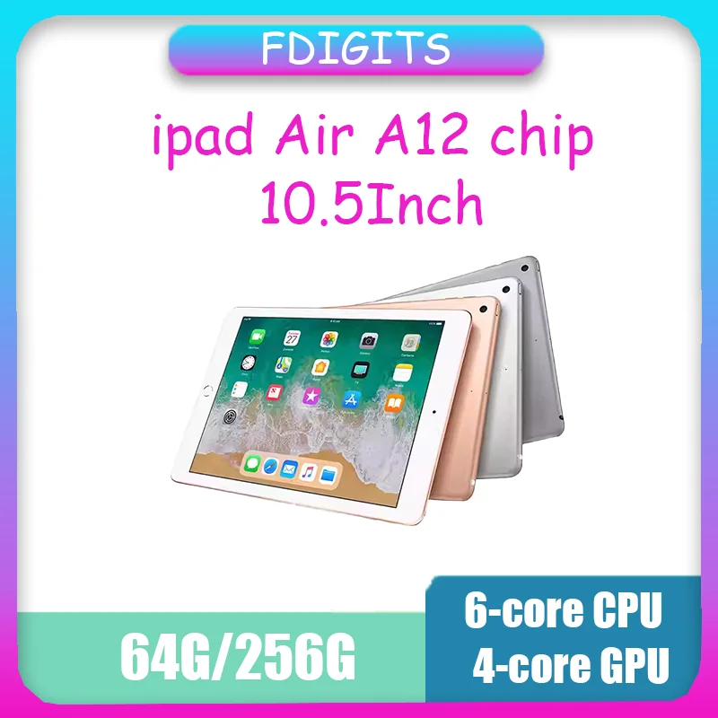 2019 IPad Air 3 A12 Bionic chip 10.5Inch 64G/256G Touch ID WiFi 4G 6-core CPU 4-core GPU 8-core Neural Engine..