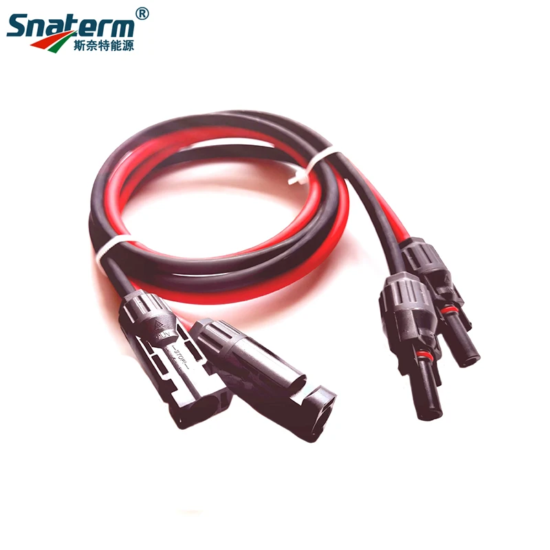 Cable Solar PV con conector Conductor de cobre estañado, 1M, 2M, 3M, 5M, 8m, 9m, 10m, 2,5 mm2, 4 mm2, 6 mm2, 10, 12, 14, 16AWG