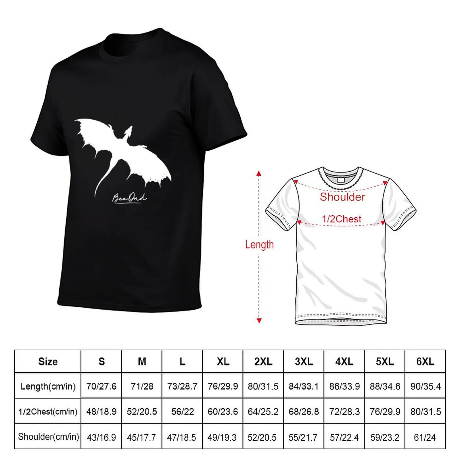 The Bea DnD Flying Dragon T-Shirt Festival Casual Short Sleeve
