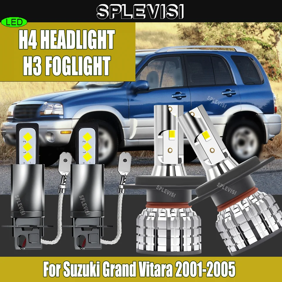 

High-Performance LED Headlight Foglight – Easy Replacement Car Headlamp Bulb For Suzuki Grand Vitara 2001 2002 2003 2004 2005
