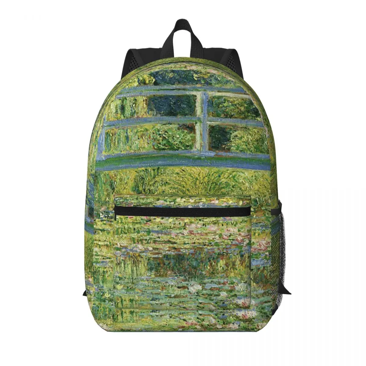 

Claude Monet - Water-Lily Pond Student Backpack School Bag Hiking Travel Daypack for Men Women Bookbag Shoulder Bags