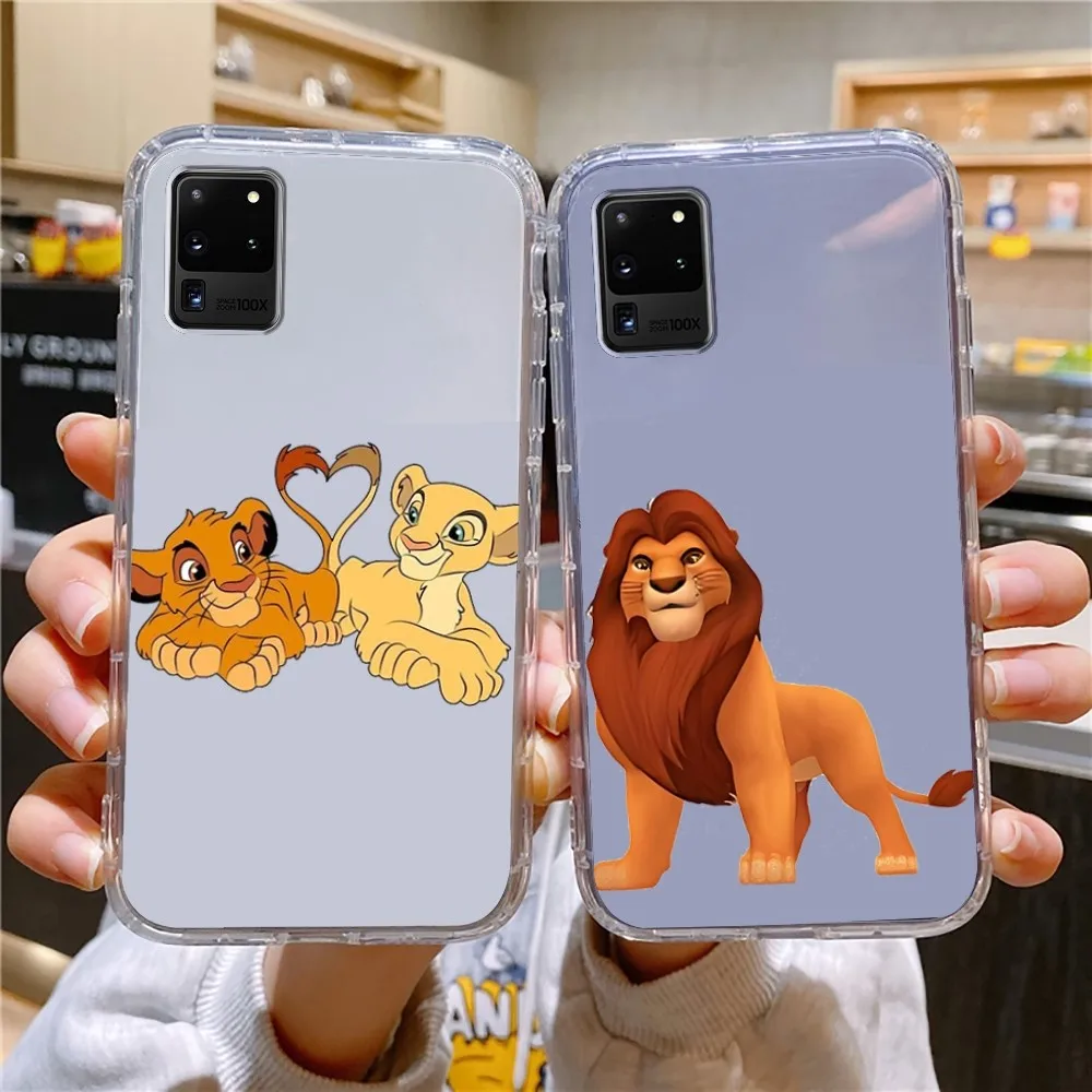 L-Lion K-King Phone Case For Samsung Galaxy A52 A12 A51 S21 Edge S22ULTRA S23 S20LITE Plus Ultra Transparent Cover