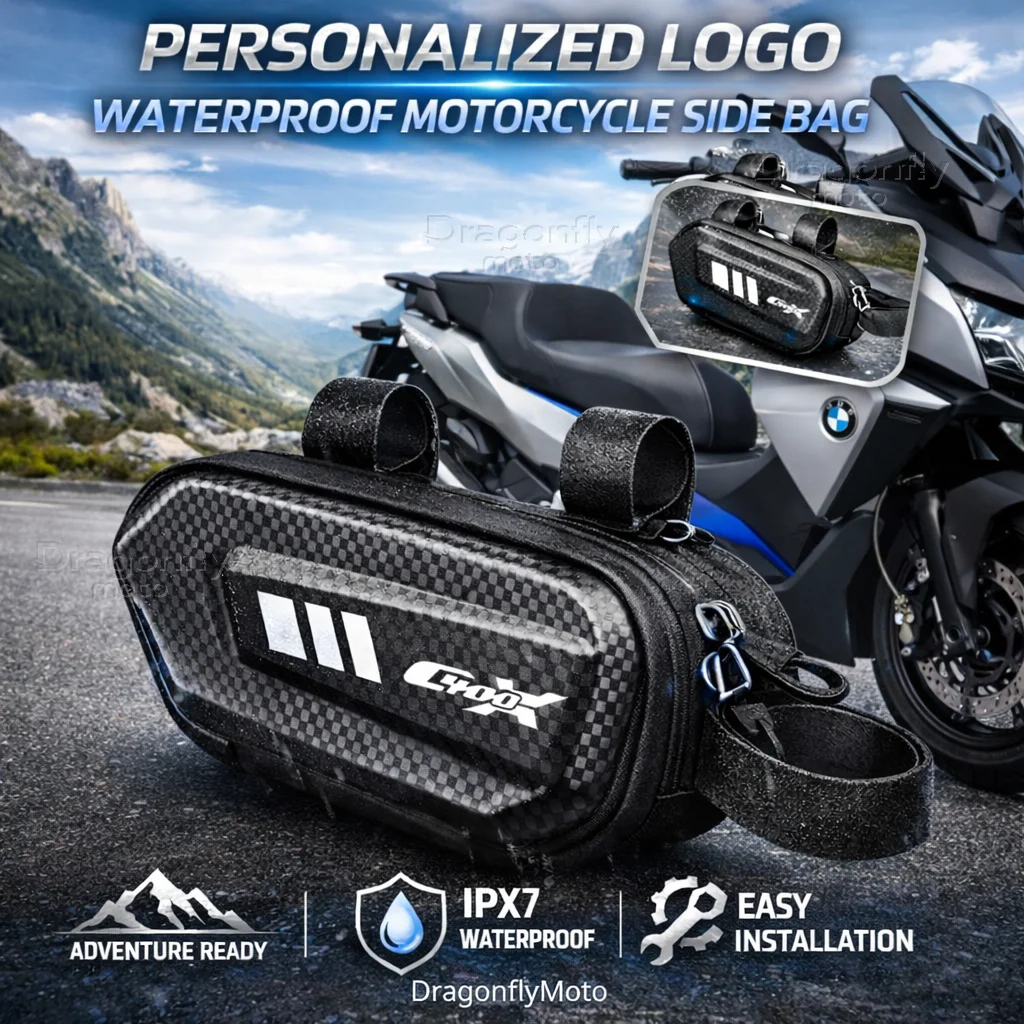 

Для мотоциклов BMW C400GT C400X: Боковая сумка с индивидуальным логотипом, водонепроницаемая, жесткий корпус, седельная сумка