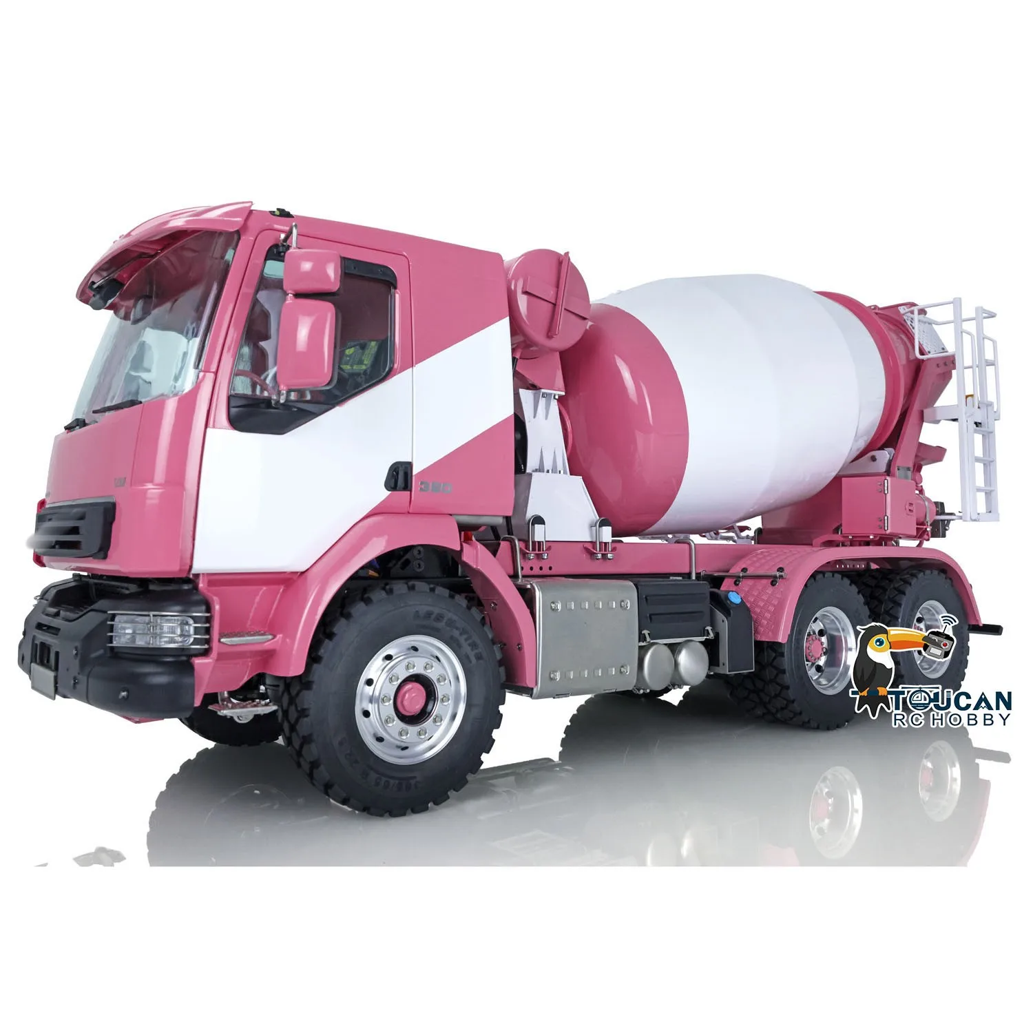 Spielzeug Lesu Metall RC Beton Auto 1/14 6X6 Funkgesteuerte Mixer Lackiert KIT Lkw Modelle Für Elektroautos Lichter Sound Thzh1319