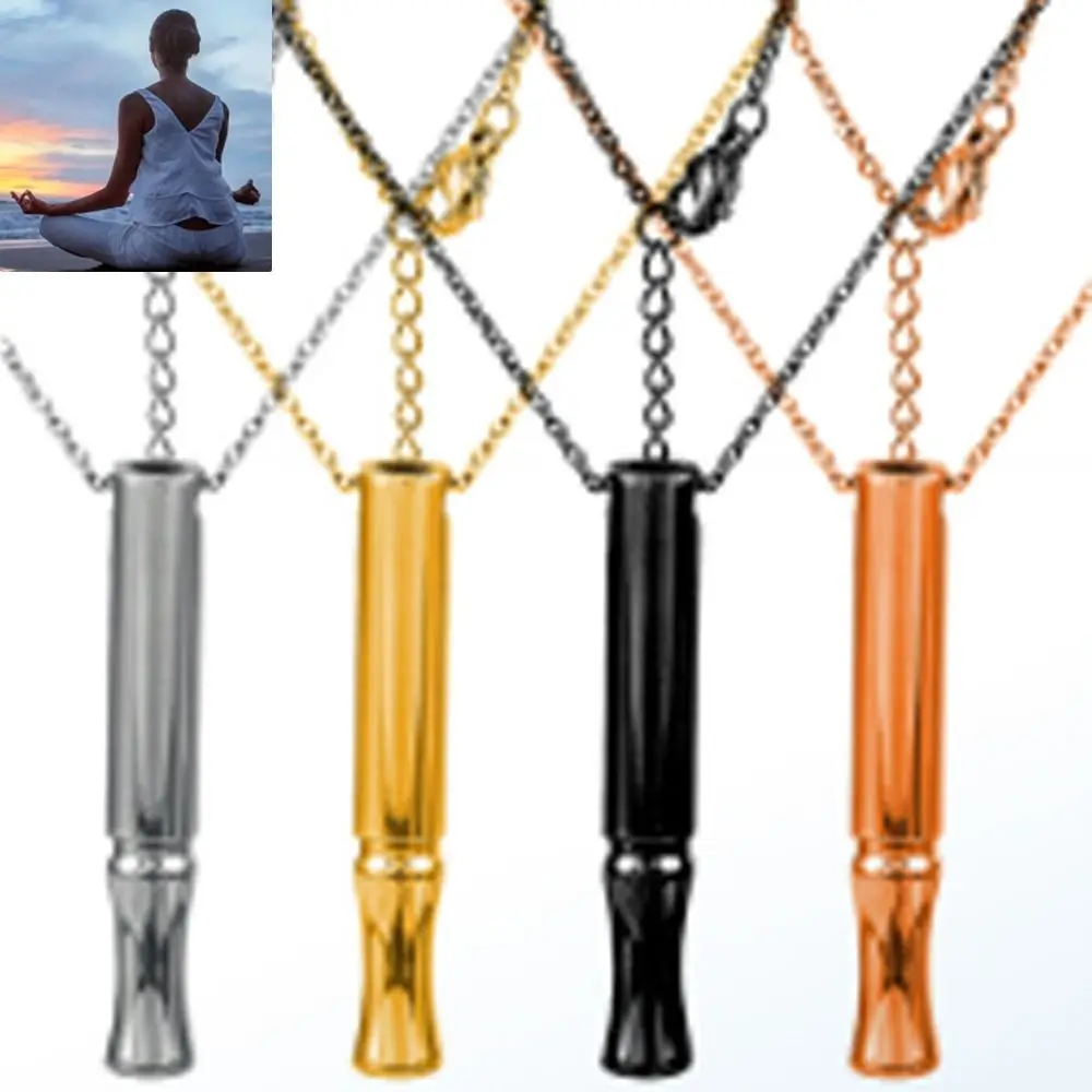 for Anxiety Relief Mindful Breathing Necklace Stainless Steel Stress Relief Anxiety Relief Necklace for Breathing Exercises