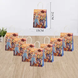 21*15*8cm Toy Story tema sacchetti regalo Festival sacchetto di carta con manici Baby Shower Candy Bags bambini ragazzi forniture per feste di compleanno