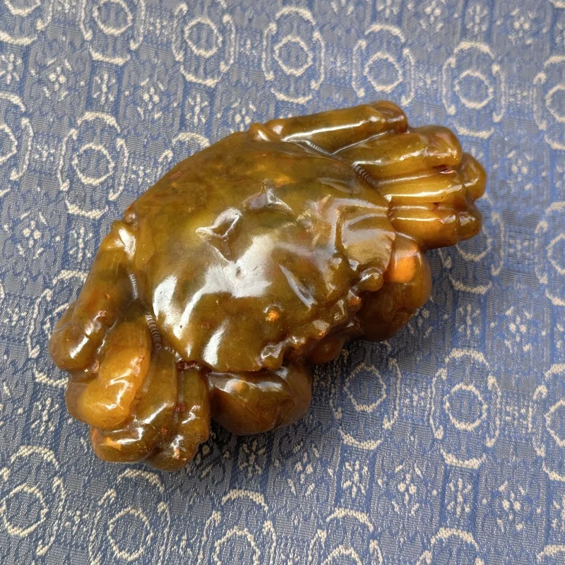 

Xiuzhan Han carving stone pendant crafts manship to play with and appreciate stone waist old accessories crab