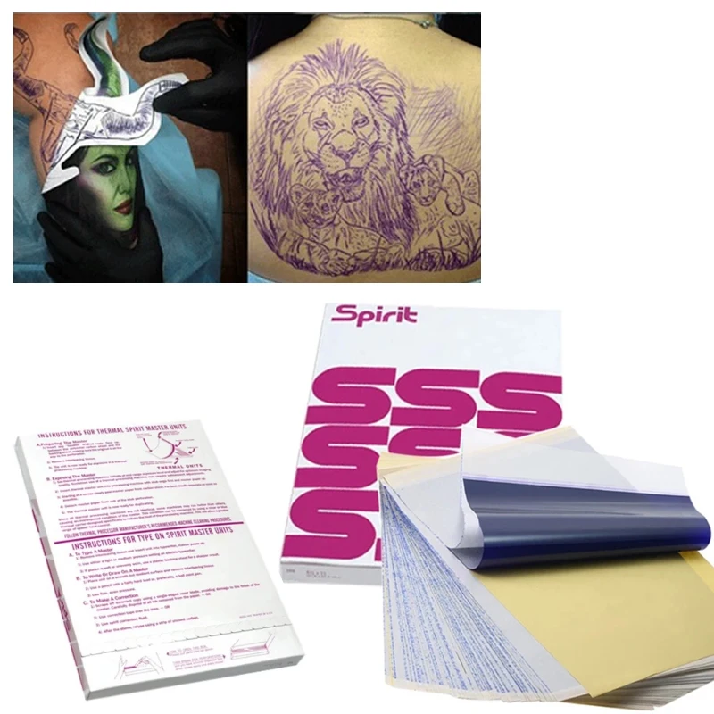 

Tattoo Transfer Paper Carbon Thermal Stencil Tattoo Paper Copy Tracing Thermal Tattoo Paper for Tattoo Supply A4 Paper Size