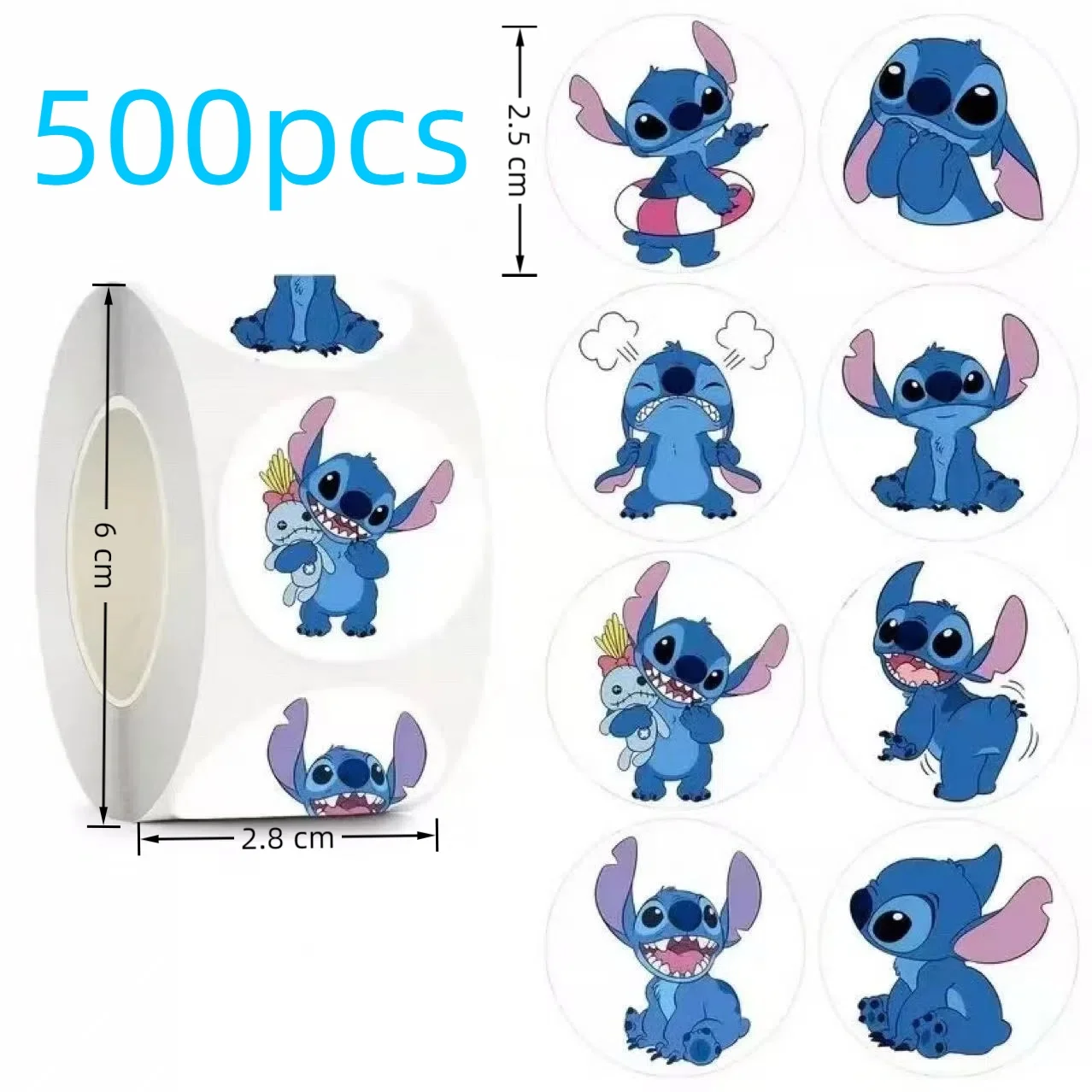 

500 шт. наклейки Disney Stitch — водонепроницаемые наклейки для поделок, альбомов и детских наборов, любимых фанатов всех возрастов kawayi
