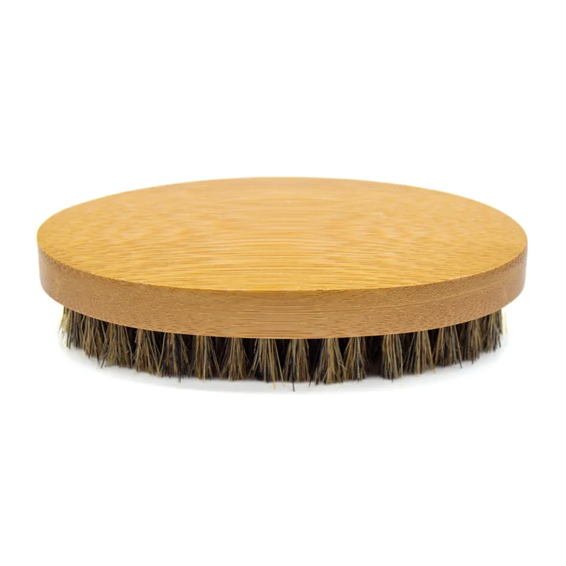 Brosse à barbe en poils de sanglier naturels pour hommes, brosse de rasage en bambou, brosse de barbier portable pour livres qualifiée aux, outils de moustache, nouveau