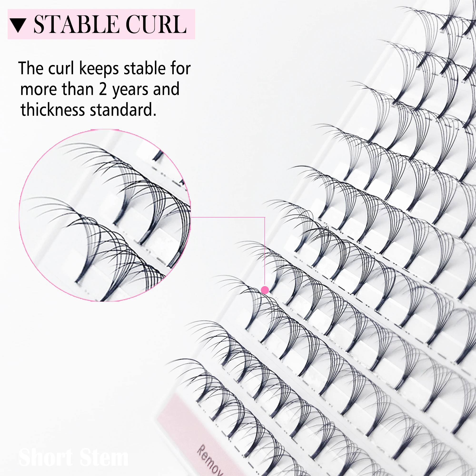 CoMango Premade Volume Fans Short Stem Russian Eyelash Extensions Wide Fans 3D 4D 5D 6D 8D 10D Faux Mink Lashes Wholesale