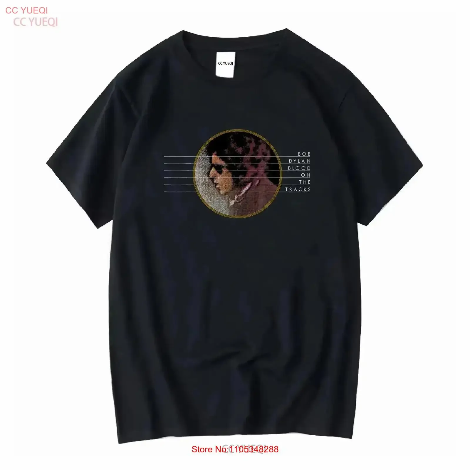 Bob Dylan Blood On The Tracks T-Shirt, Vintage-Stil, gewaschen, vielseitig, dehnbar, atmungsaktiv, modische Streetwear, weich, leicht lässig