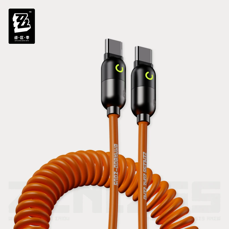 ZZZ Zenless Zone Zero Bangboo Spring Fast Charging Data Cable TPU Material Typec/Lightning Mobile Phone Data Cable Durable